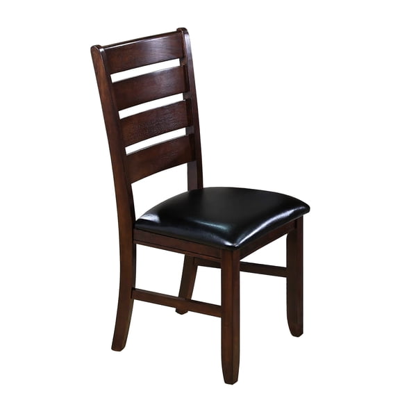 Modern Dining Chairs Of 2, Brown , Solid Wood With Faux Leather Cushion, Elegant And Fashionable Contemporary Style Upholstery, Base, Seating Option