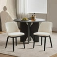 thumbnail image 1 of Modern Dining Chairs Set of 4/6, Upholstered Kitchen Chairs with Thick Cushions, So-Lid Wood Legs & 300 Lb Capacity, Ergonomic Design for Dining Room, Cafe, or Home Office, 1 of 9