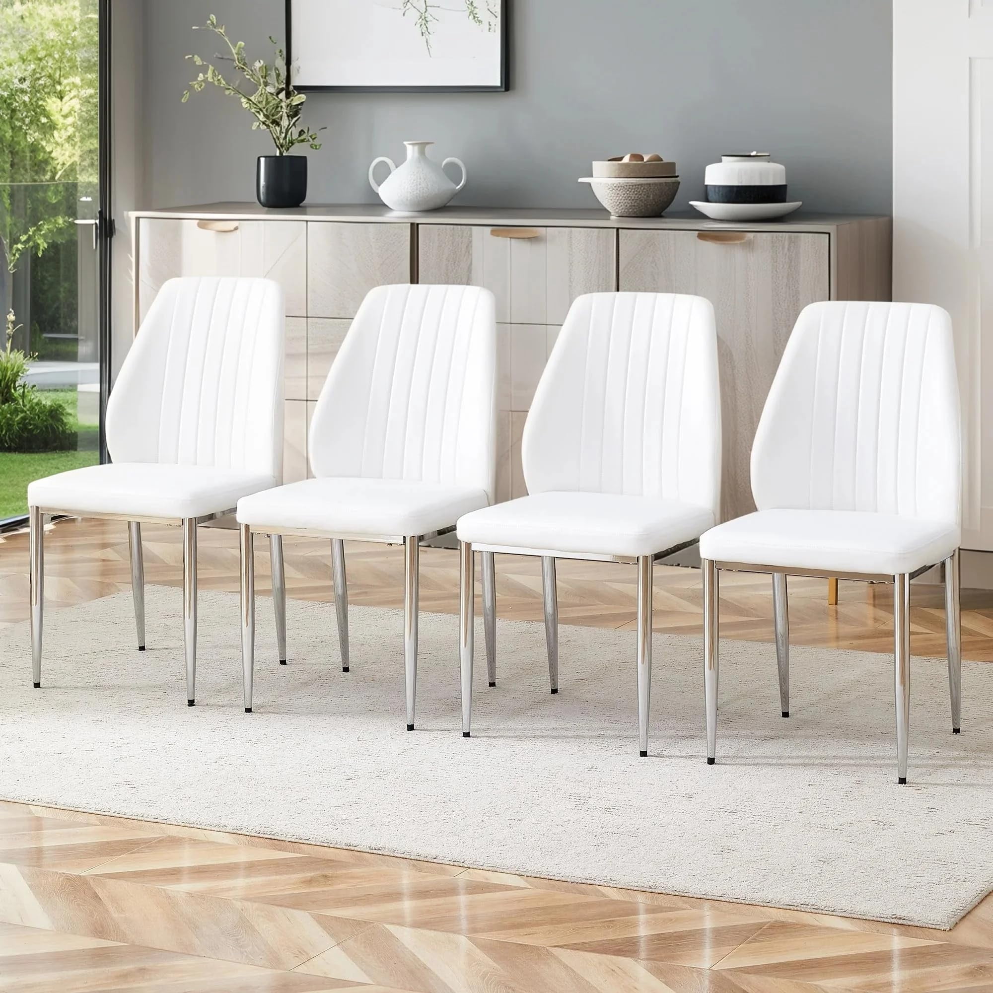Modern Dining Chairs Set of 4,White Dining Room Chairs Set of 4 ...
