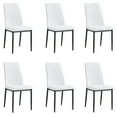 thumbnail image 1 of Modern Dining Chairs Set of 6 with Faux Leather Seats, Sturdy Metal Legs – Quick Assembly, Space-Saving Design for Small Kitchens & Family Dining Rooms, 1 of 9