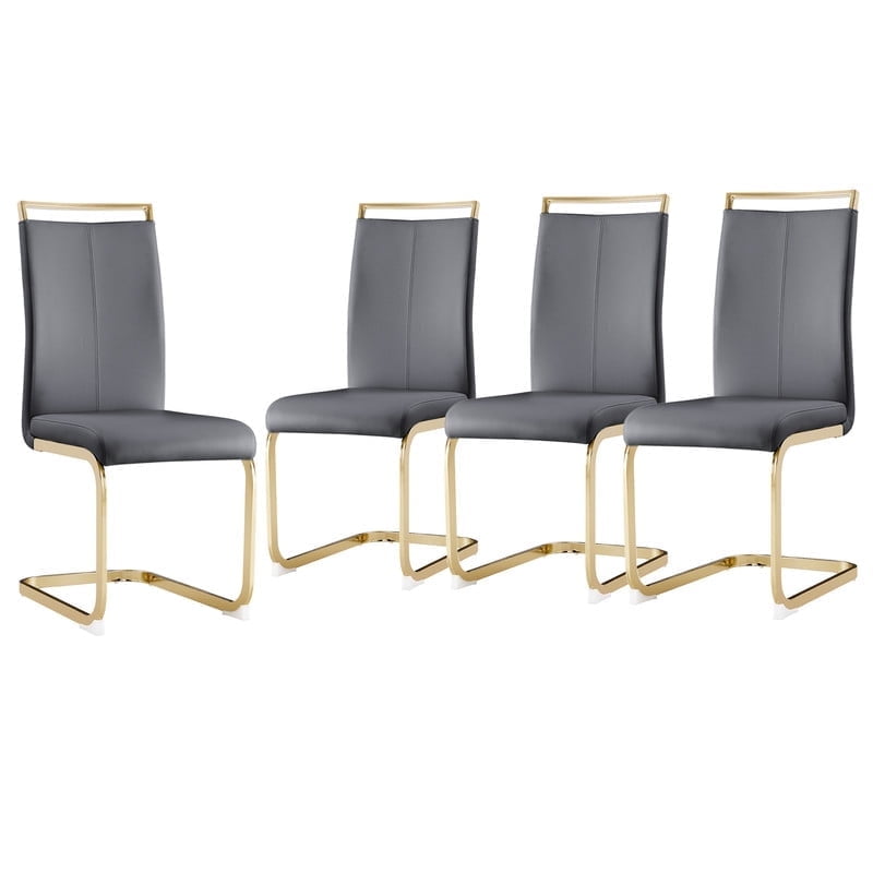 Modern Dining Chairs Set of 4 Sudica Faux Leather Dining Room Chairs ...