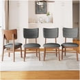 Modern Dining Chairs Set of 4, Upholstered Accent Chairs with Wooden ...