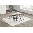 thumbnail image 1 of Modern Dining Table Set for 4 with Boucle Chairs, Rectangular Kitchen Table Featuring Storage Shelf and Marble Top, Beige Space Saving Furniture for Small Homes, 1 of 7