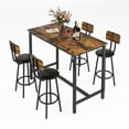 thumbnail image 1 of Modern Dining Table Set for 4, Counter Height Upholstered Chairs Set, 5 Piece Kitchen Dining Set, Dining Table and Chairs Set for Small Space, Breakfast Nook, D7153, 1 of 12