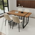 thumbnail image 1 of Modern Dining Table Set for 4, 5-Piece Kitchen Table Set, 59 Inch Rectangular Wood Dining Table with 4 Suede Chairs Suitable for Kitchen, Dining Room, 1 of 9