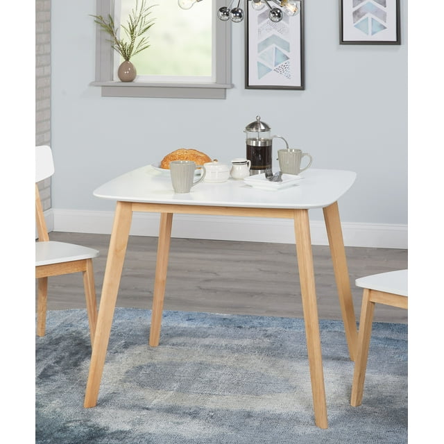 Free Shipping! Modern Dining Table, White/Natural - Walmart.com