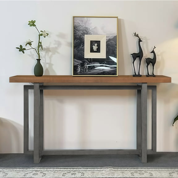 Modern Dining Tables 59" Narrow Console Table - MDF Entryway Sofa Table for Hallway, Living Room, Foyer with Space-Saving Design,Rectangular Dining Tables