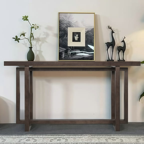 Modern Dining Tables 59" Narrow Console Table - MDF Entryway Sofa Table for Hallway, Living Room, Foyer with Space-Saving Design,Rectangular Dining Tables
