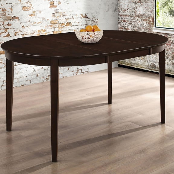 Modern Dining Tables, Cappuccino Oval Dining Table with Leaf Extension, Brown Dining Tables,Wood Large Dining Tables, Furniture Dining Tables