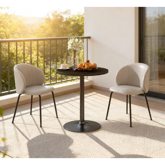 Modern Dining Tables, Modern Style Round Dining Table,Small Kitchen Table,for Small Spaces, Black Dining Tables,Mdf+Metal Large Dining Tables, Furniture Dining Tables
