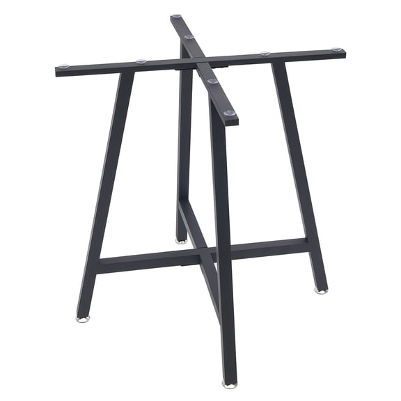 Modern Dinning Table Base, Coffee Table Base, Heavy Duty Desk Base for Glass, Wood, Marble Top (27.56*27.56*27.95in)-Black