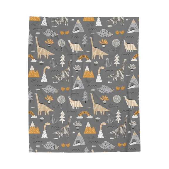 Modern Dino Comforter for Kids, Graphic Dinosaur Blanket, Soft, Fun, Cute