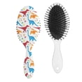 thumbnail image 1 of Modern Dinosaur Hair Comb - Anti-Frizz & Scalp Massage, Abstract Dino Print, Suitable for Long & Thick Hair, 1 of 5