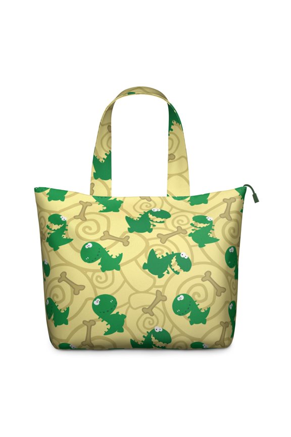 Modern Dinosaur Travel Duffel Bag, Abstract Watercolor Dino Print Tote, Cute Baby Dinosaur Pattern Weekender for Weekend Travel