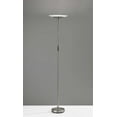 thumbnail image 1 of Modern Discus Brushed Steel Metal LED Torchiere, 1 of 2