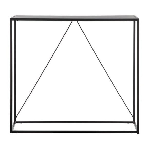 Modern Display Metal Console Table, for Dining, Entryway and Hallway, Black