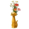 thumbnail image 1 of Modern Dog-Themed Ceramic Vase Decor, Quirky Funny Pooch Planter for Home, 1 of 6