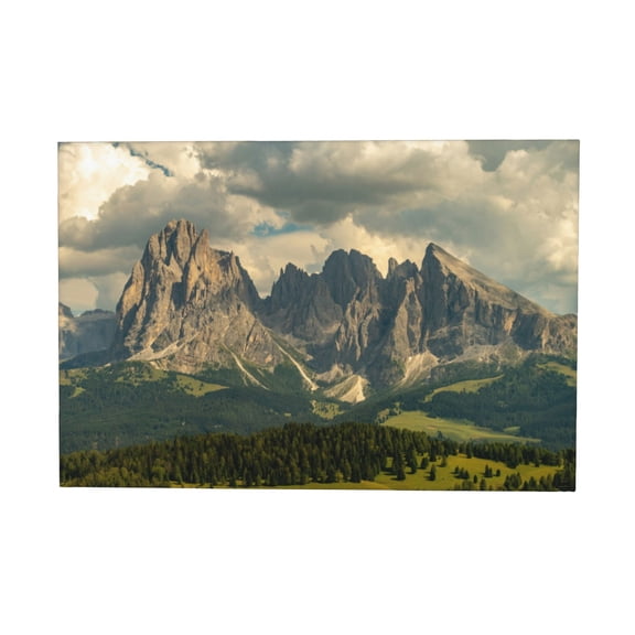 Modern Dolomites Mountain Landscape Floating Framed Canvas Art –High-Resolution Nature Wall Art,Premium Scenic Mountain Peak Print For Home Decor
