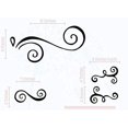thumbnail image 1 of Modern Doodle Swirls 4pc Set Vinyl Art Stickers Wall Decals Home Décor Black, 1 of 6