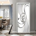 thumbnail image 1 of Modern Door Sticker Simulate Glass Pattern Geometric Self Adhesive Flower Wall Sticker Waterproof Wa, 1 of 5