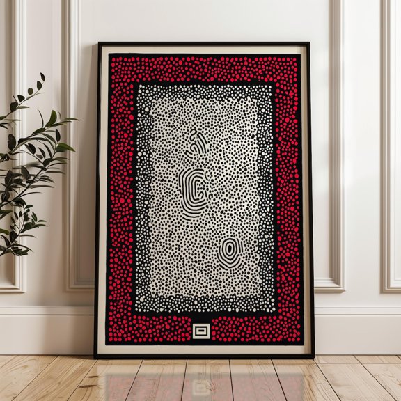 Modern Dot Pattern Modern Contemporary Poster Unframed Paper Print