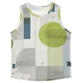 thumbnail image 1 of Modern Dots Squares in Green and Gray Vest Undershirt Tank Top Sleeveless Quick Dry 9-10Y, 1 of 7