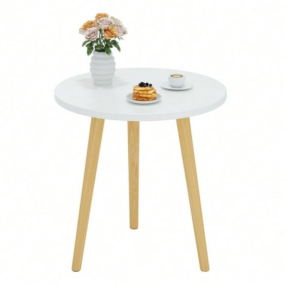 Modern Double-Layer, Coffee Table, Sofa Side Small Round Table, High-End Corner Table Bedroom Nightstand Storage Shelf Home Decor, Single Layer