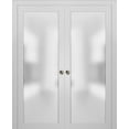 thumbnail image 1 of Modern Double Pocket Closet Glass Doors 64 x 80, 1 of 6