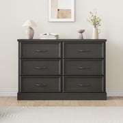 Modern Drawer Bedside Table Storage Cabinet   Perfect for Bedroom, Drawer Organizer, Sturdy Wood, Space-Saving Design   Black Wood Grain
