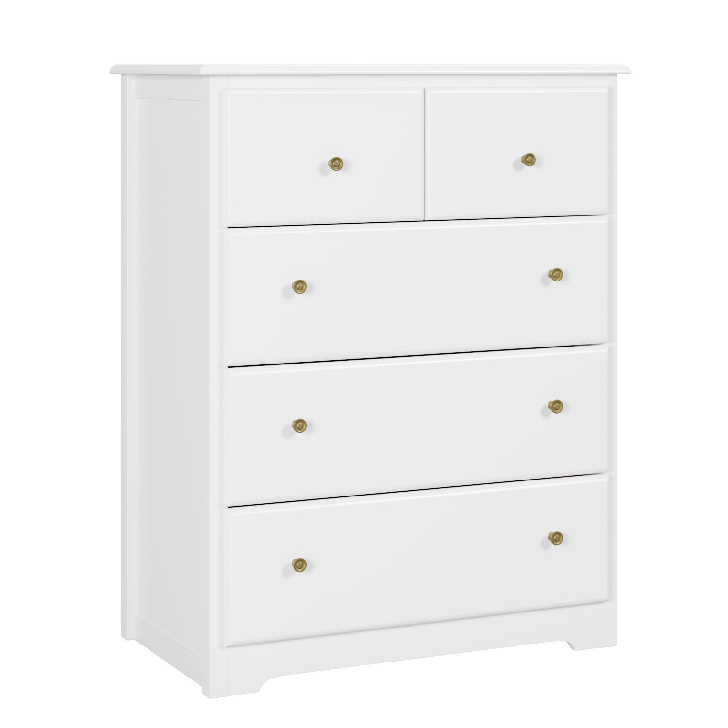 Homsee Tall 5 Drawer Dresser Storage Chest, Modern Dresser Chest of Drawers  Nursery Dresser with Stylish Drawer Fronts & Solid Legs for Bedroom