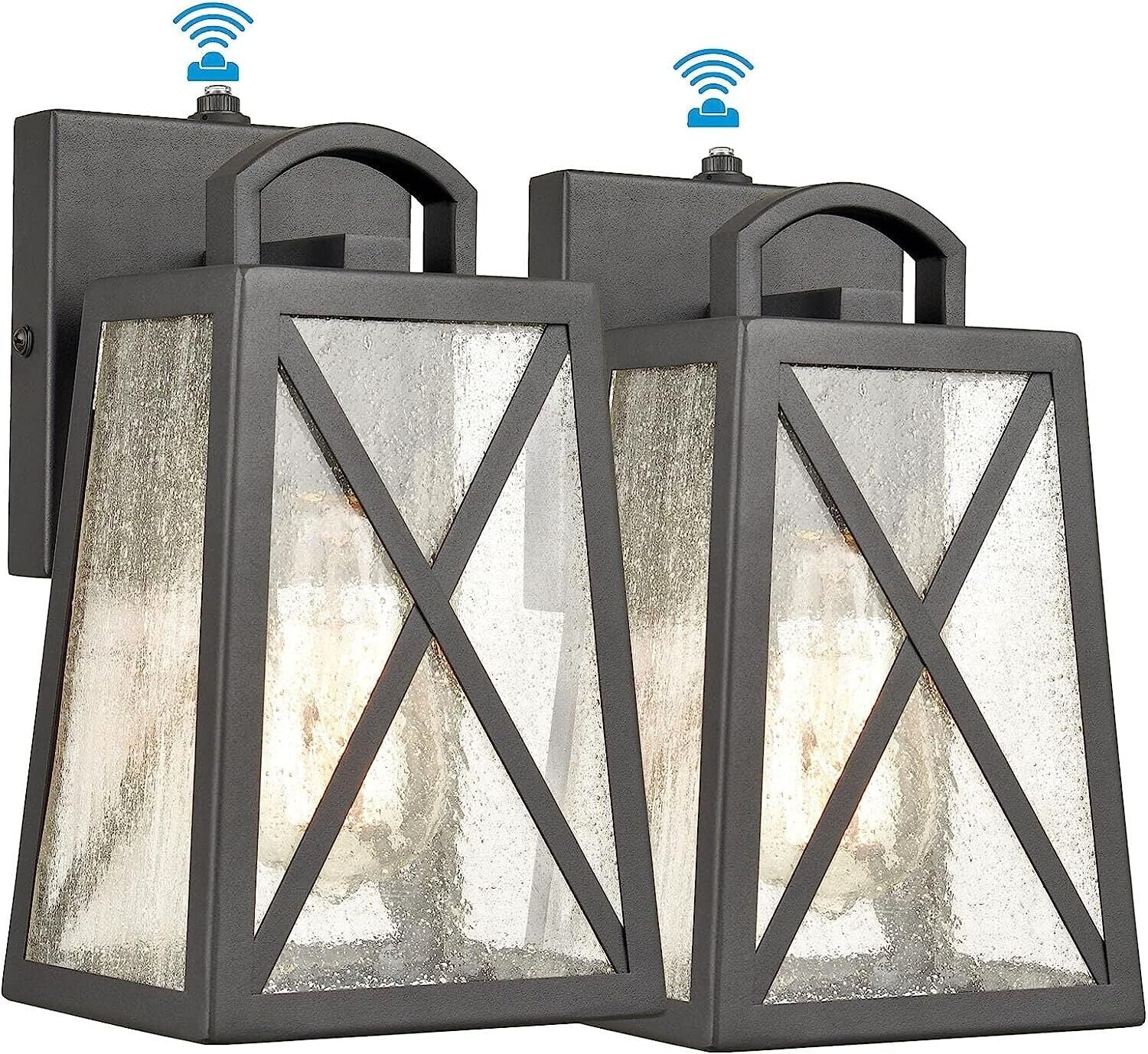 Modern Dusk to Dawn Outdoor Lights Wall Mount Black Porch Exterior Wall Lights