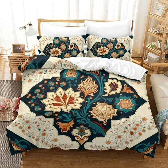 Modern Duvet Cover Set Paisley Home Bedclothes Bedspreads Bedroom Decor Bedding Cover Set,California King (98"x104")