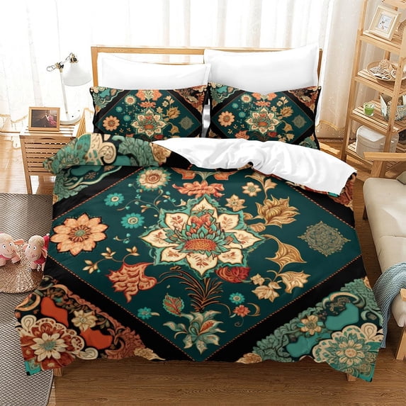 Modern Duvet Cover Set Paisley Home Bedclothes Bedspreads Bedroom Decor Bedding Cover Set,Full (80"x90")
