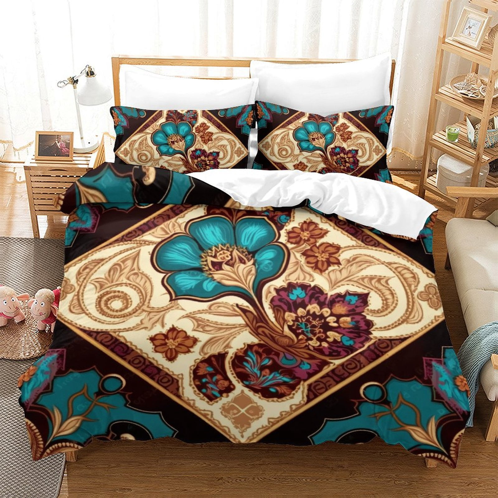 Modern Duvet Cover Set Paisley Home Bedclothes Bedspreads Bedroom Decor ...