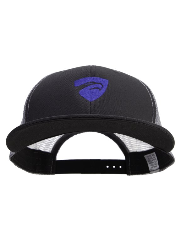 Modern Eagle Security Embroidered Big Size Premium Flat Bill Trucker Cap - Charcoal Grey XL-3XL