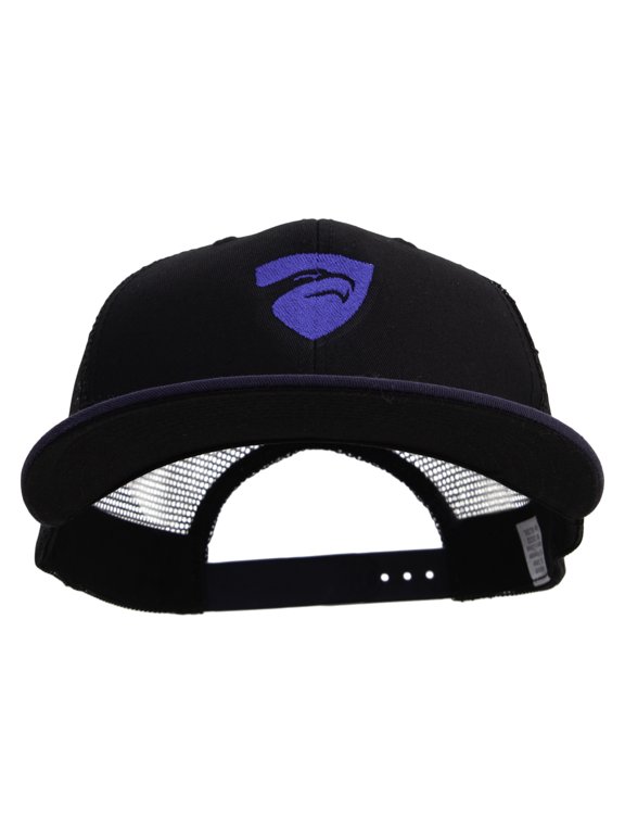 Modern Eagle Security Embroidered Big Size Premium Flat Bill Trucker Cap - Navy Black XL-3XL
