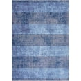 thumbnail image 1 of Modern Easy Area Rug Machine Washable Non-Slip Low Pile Stripe Pattern Rug for Living Room Bedroom Entryway (Blue 9'x12'), 1 of 6