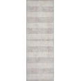 thumbnail image 1 of Modern Easy Area Rug Machine Washable Non-Slip Low Pile Stripe Pattern Rug for Living Room Bedroom Entryway (Gray 2'x6'), 1 of 6