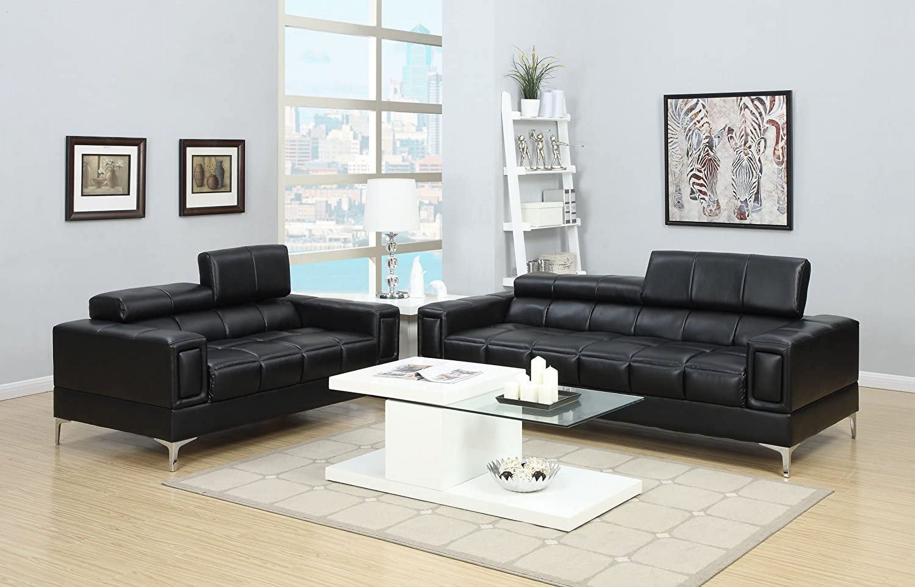Bonded Leather Sofa And Loveseat Set