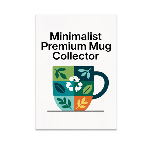 Modern Eco Wall Decor - Minimalist Premium Mug Collector - 13x19 Poster Print