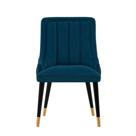 Modern Eda Velvet and Leatherette Dining Chair