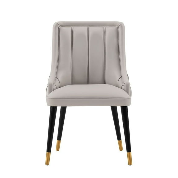 Manhattan Comfort Eda Dining Chair with Solid Wood Frame in Gray