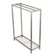 Modern Edenscape Freestanding Iron Towel Rack - Brushed Nickel