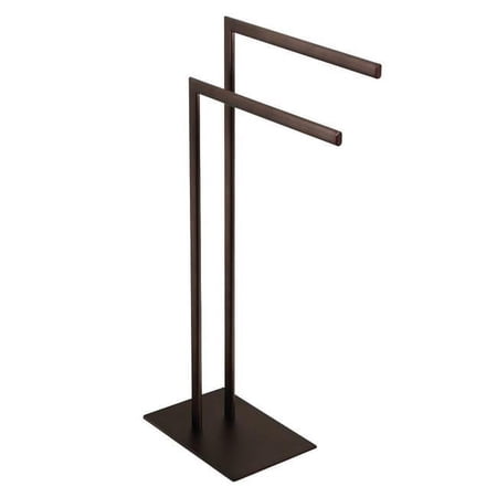 Modern Edenscape Pedestal Dual Towel Rack - Oil Rubbed Bronze