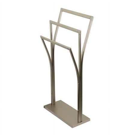 Modern Edenscape Pedestal Y-Style Towel Rack - Brushed Nickel
