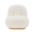 thumbnail image 1 of Modern Edina Boucle Accent Chair in White, 1 of 7