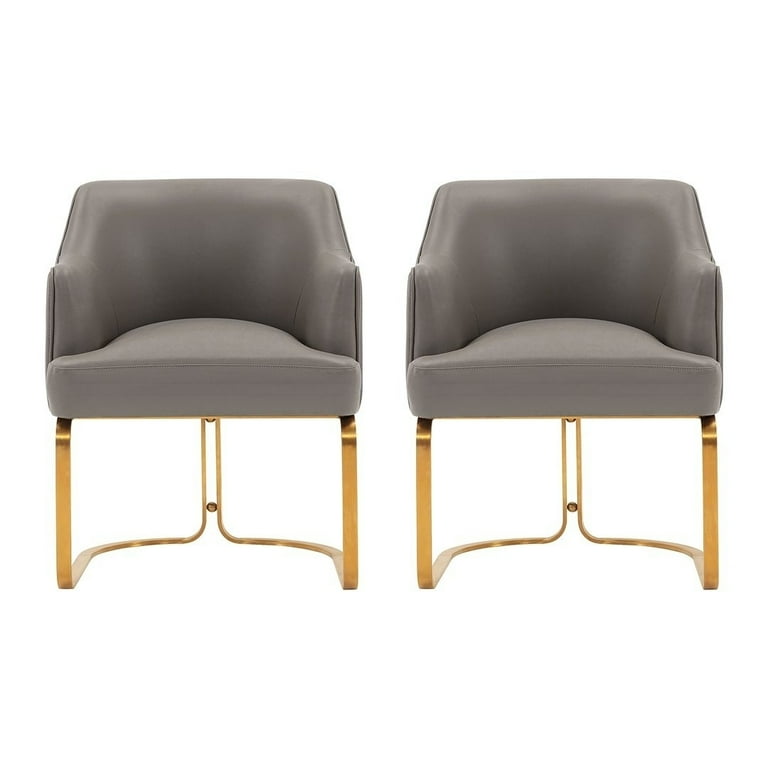 Manhattan Comfort Modern Edra Leatherette Dining Armchair in Black - Set of 2 Manhattan Comfort Modern Edra Leatherette Dining Armchair in Black - Set of 2