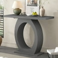 thumbnail image 1 of Modern Egg-Shaped Side Table with Reinforced Base, Grey, 1 of 7