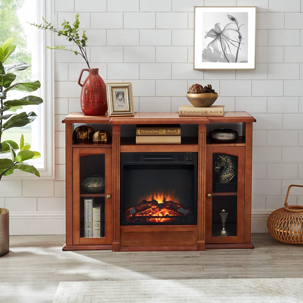 Modern Electric Fireplace TV Stand, Fit up to 55" Flat Screen TV with