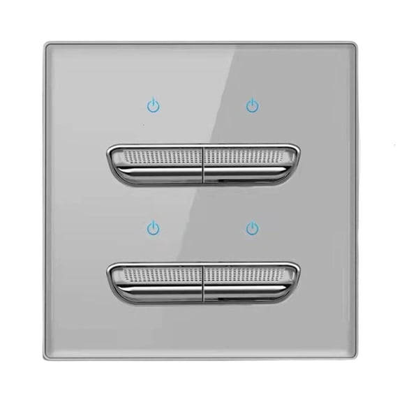 Modern Electrical Cover Plate Hardened Glass Rockers Switches with LED Indicators